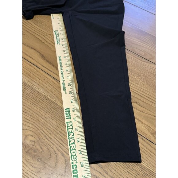 Athleta Layered Shirt‎ Scrunch Bottom Size Medium Black Polyester Blend Preppy - Picture 12 of 15